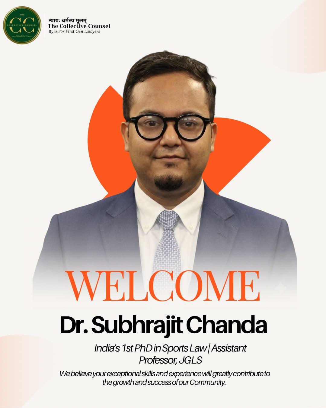 WELCOMING DR. SHUBHRAJIT CHANDA!!!!